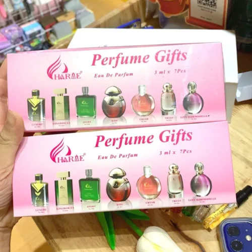 Phân phối bộ Dùng Thử Nước Hoa Charme Màu Hồng 7 Mẫu (4 Mùi Nam &amp; 3 Mùi Nữ) Dung Tích 3ml/Chai