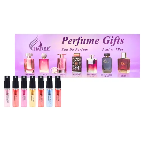 Bộ Dùng Thử Nước Hoa Charme Màu Tím 7 Mẫu (4 Mùi Nam &amp; 3 Mùi Nữ) Dung Tích 3ml/Chai