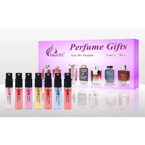 Bộ Dùng Thử Nước Hoa Charme Màu Tím 7 Mẫu (4 Mùi Nam &amp; 3 Mùi Nữ) Dung Tích 3ml/Chai