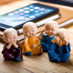 Bộ Tượng Bốn Không Chú Tiểu 4.5x4cm