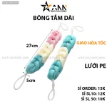 Bảng giá sỉ bông Tắm Dài 3 Màu Tạo Bọt 27X5cm moi