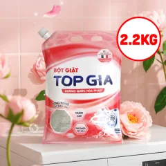 Phân phối bột Giặt Quần Áo Top Gia 2.2kg Hương Nước Hoa Pháp