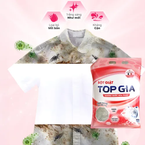 Phân phối bột Giặt Quần Áo Top Gia 2.2kg Hương Nước Hoa Pháp