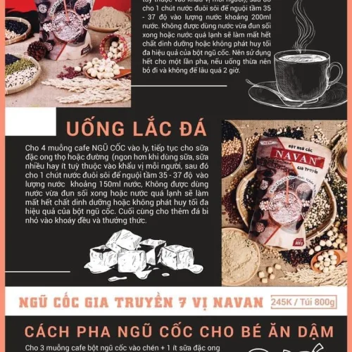 Ngũ Cốc Dinh Dưỡng Navan 800g, phối hợp 9 loại hạt