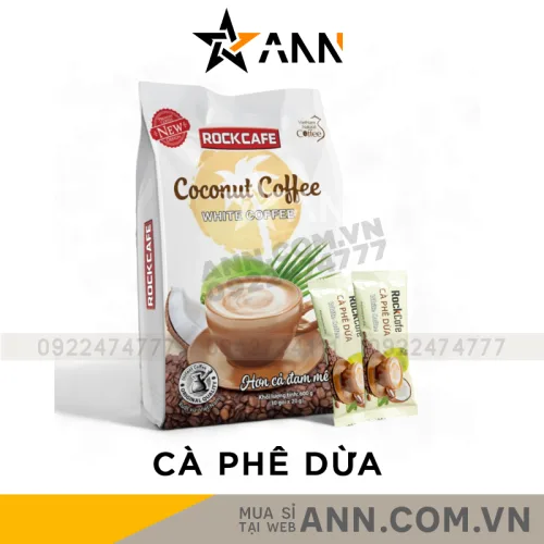 Cà Phê Dừa Coconut Coffee RockCafe Túi 30 Gói