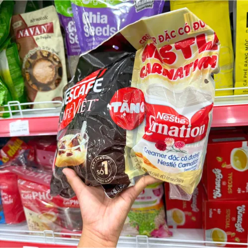 NesCafé Café Việt Đen Đá 560g (35 Gói x 16g) + Tặng 1 Sữa Đặc Có Đường 388g