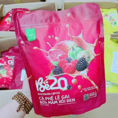 Cà Phê Lê Gai Bứa Mâm Xôi Đen Be20 300g (10g x 30 Gói) - Bịch Hồng