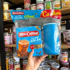 Bảng giá sỉ cà Phê Sữa Đá Hòa Tan Maccoffee 3 In 1 Hộp 10 Gói Thơm Ngon - Tặng Ly Nhựa Cao Cấp