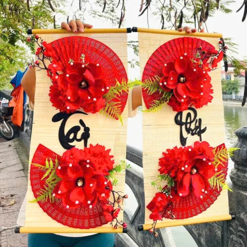 Cặp 2 Mành Tre Dài Trang Trí - Phên Tre Lớn Trang Trí Tết Ráp Sẵn