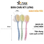 Bàn Chải Chà Lưng Hai Đầu Kèm Bông Tắm Dài 35cm