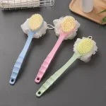 Bàn Chải Chà Lưng Hai Đầu Kèm Bông Tắm Dài 35cm