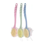 Bàn Chải Chà Lưng Hai Đầu Kèm Bông Tắm Dài 35cm