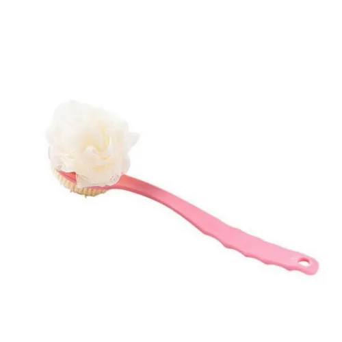 Bàn Chải Chà Lưng Hai Đầu Kèm Bông Tắm Dài 35cm
