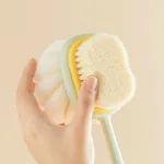 Bàn Chải Chà Lưng Hai Đầu Kèm Bông Tắm Dài 35cm