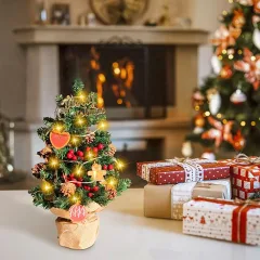Cây Thông Noel Để Bàn Trang Trí Giáng Sinh Kèm Đèn và Phụ Kiện Size 60cm