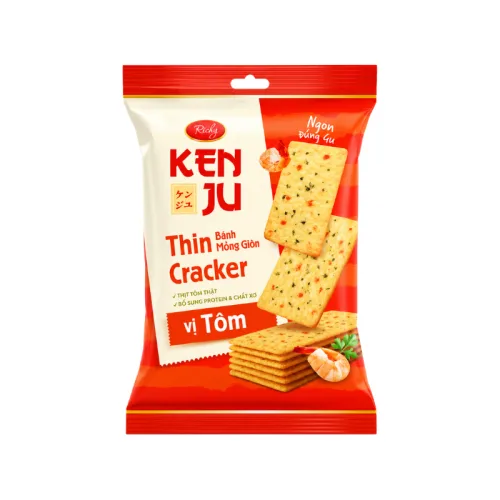 Hình ảnh Bánh Quy Mỏng Giòn Vị Tôm Kenju Richy Gói 192g trong bộ sưu tập Kenju Richy