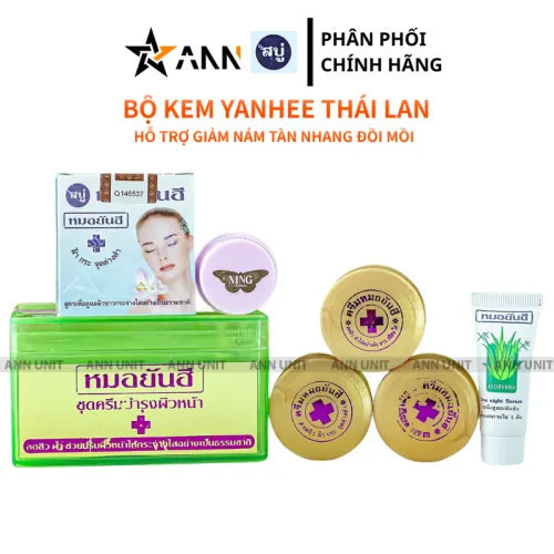 Bộ kem Yanhee Thái Lan xanh lá gồm 5 món