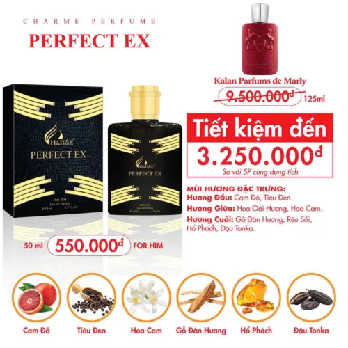 Nước hoa Charme Perfect Ex Eau De Parfum nam 50ml