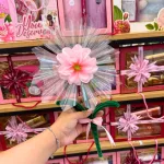 [Có Đèn Chớp] Hoa Gài Tiền - Hoa Gắn Tiền - Hoa Đựng Tiền Hướng Dương Trong Suốt - Hoa Sáp