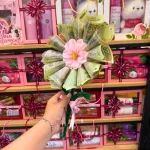 [Có Đèn Chớp] Hoa Gài Tiền - Hoa Gắn Tiền - Hoa Đựng Tiền Hướng Dương Trong Suốt - Hoa Sáp