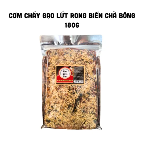 Cơm Cháy Gạo Lứt Rong Biển Chà Bông Tiến Vua Thơm Ngon Túi Zip 180g