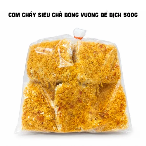 Cơm Cháy Siêu Chà Bông Vuông Bể Bịch 500g