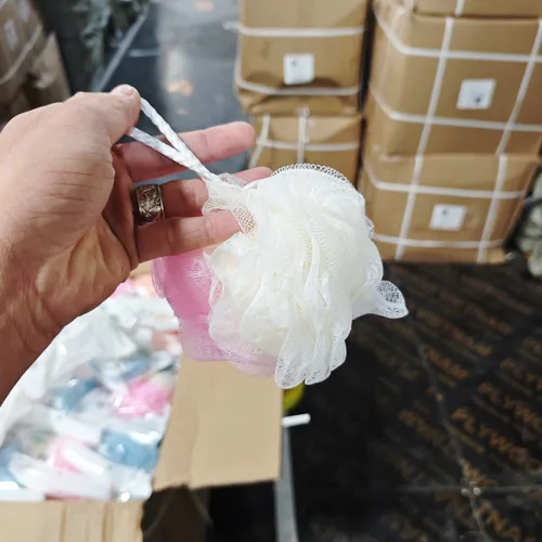 Bảng giá sỉ combo 10 Bông Tắm Tròn 2 Màu Trắng Hồng( HÀNG THƯỜNG CÓ TÚI)