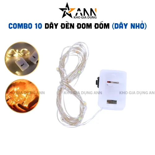 Combo 10 Dây Đèn Đom Đóm Mini - Dây Đèn Chớp Trang Trí