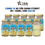 Combo 10 Hủ Yến Chưng Đường Phèn Vị Vani Cho Bé Kids Grow FitNest 35% 150ml