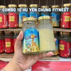 Combo 10 Hủ Yến Chưng Đường Phèn Vị Vani Cho Bé Kids Grow FitNest 35% 150ml