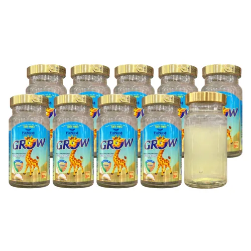 Combo 10 Hủ Yến Chưng Đường Phèn Vị Vani Cho Bé Kids Grow FitNest 35% 150ml