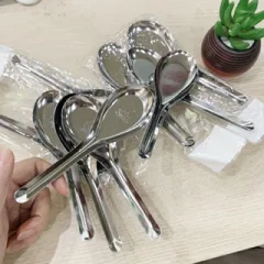 Bảng giá sỉ combo 10 Muỗng Inox 304 Hoa Sen - Thìa Inox 304 Ăn Cơm Ăn Súp Sáng Bóng Bền Đẹp 15.3x4.7cm