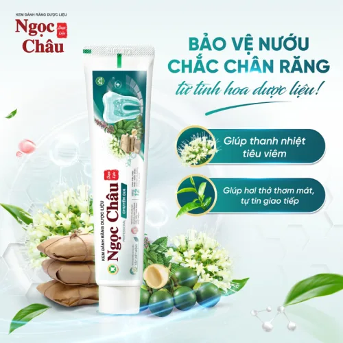 Combo 2 Cây Kem Đánh Răng Ngọc Châu Chuyên Gia 100g/Tuýp - Kem Đánh Răng Dược Liệu + Tặng 1 Bài Chải Đánh Răng