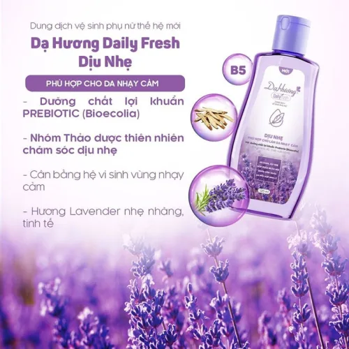 Sỉ combo 2 Chai Dung Dịch Vệ Sinh Dạ Hương Daily Fresh Dịu Nhẹ Màu Tím 120ml/chai