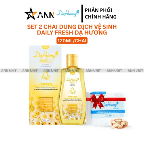 Combo 2 Chai Dung Dịch Vệ Sinh Dạ Hương Daily Fresh Moisture Màu Vàng 120ml/chai