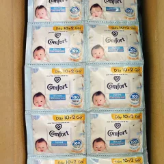 Combo 2 Dây 24 Gói Nước Xả Vải Comfort Cho Da Nhạy Cảm Hương Phấn Dịu Nhẹ 18ml/Gói - Màu Trắng