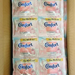 Combo 2 Dây 24 Gói Nước Xả Vải Comfort Hương Thanh Nhã Thơm Mát 18ml/Gói - Màu Hồng Phấn