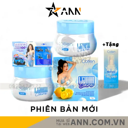Combo 2 hộp kem thâm nách Lemon Care xanh Cotien Beauty, tặng serum