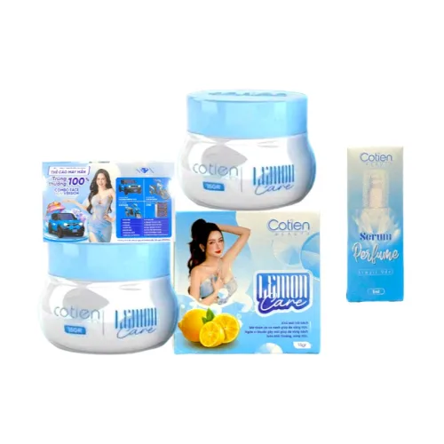 Combo 2 hộp kem thâm nách Lemon Care xanh Cotien Beauty, tặng serum