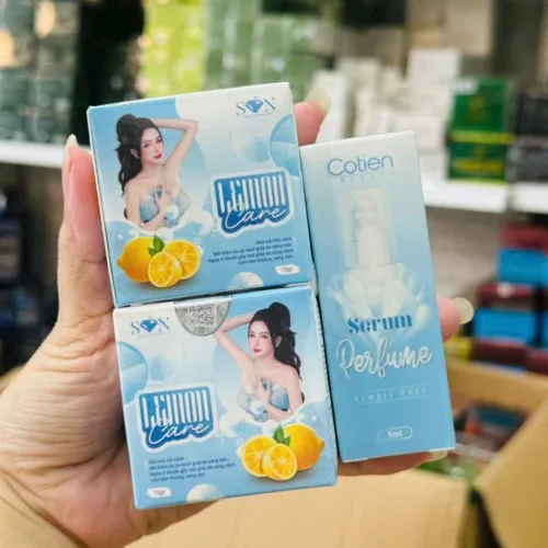 Combo 2 hộp kem thâm nách Lemon Care xanh Cotien Beauty, tặng serum