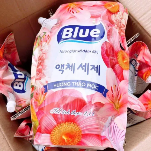 Combo 2 Túi Nước Giặt Xả Đậm Đặc Blue Hương Thảo Mộc 2,1L/Túi