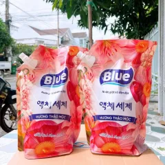 Combo 2 Túi Nước Giặt Xả Đậm Đặc Blue Hương Thảo Mộc 2,1L/Túi