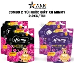 Bảng giá sỉ combo 2 Túi Nước Giặt Xả Minmy Màu Tím Hoặc Hồng 2,2kg/Túi