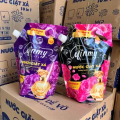 Bảng giá sỉ combo 2 Túi Nước Giặt Xả Minmy Màu Tím Hoặc Hồng 2,2kg/Túi