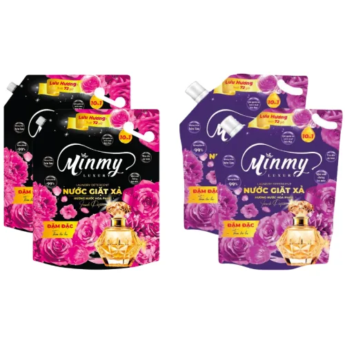 Bảng giá sỉ combo 2 Túi Nước Giặt Xả Minmy Màu Tím Hoặc Hồng 2,2kg/Túi
