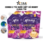 Bảng giá sỉ combo 2 Túi Nước Giặt Xả Minmy Màu Tím Hoặc Hồng 2,2kg/Túi