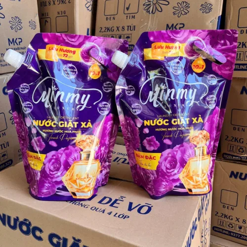 Bảng giá sỉ combo 2 Túi Nước Giặt Xả Minmy Màu Tím Hoặc Hồng 2,2kg/Túi