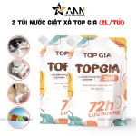 Sỉ combo 2 Túi Nước Giặt Xả Top Gia Hương Lavender 3in1 Dịu Nhẹ 2L/Túi