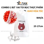 Combo 3 bịch túi bọc thực phẩm POPULAR màu nâu, 100 túi/bịch, 17x21x4 cm