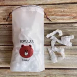 Combo 3 bịch túi bọc thực phẩm POPULAR màu nâu, 100 túi/bịch, 17x21x4 cm